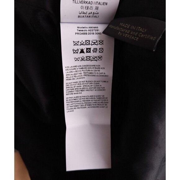 Versace Wrap-effect Pleated Leather Mini Skirt Black IT 42 US 6 NWT US$2,495 - Picture 14 of 16